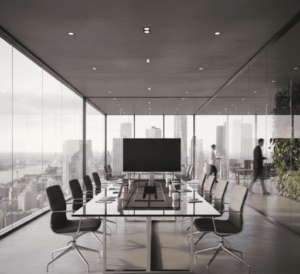 mobiliario de oficina con mesa de juntas elegante en Guadalajara