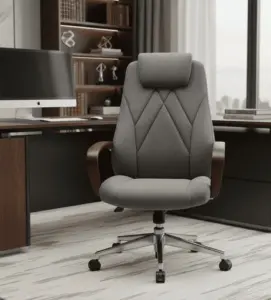 Silla directiva ergonómica de tela en oficina elegante de IDEARK