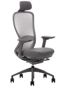 Silla ejecutiva de malla con soporte lumbar, ideal para oficina