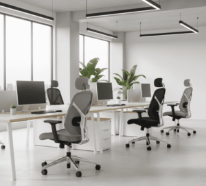 Silla ejecutiva ergonómica con soporte lumbar ideal para oficina